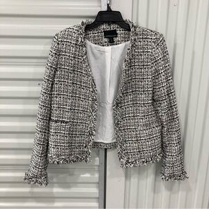 Cynthia Rowley Monochrome Tweed Blazer
